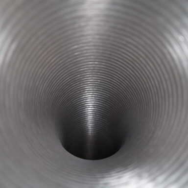 aluminum duct silver Peek inside
