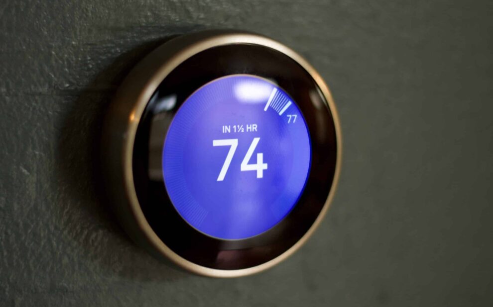 Dayton, OH; Sept 22nd, 2019: Isolated smart home thermostat on b